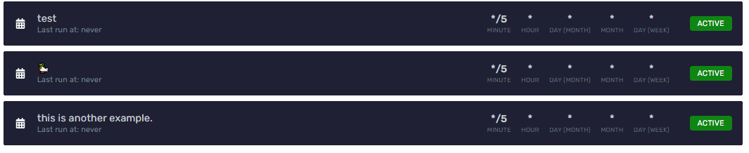 Schedule task list with the New Task button